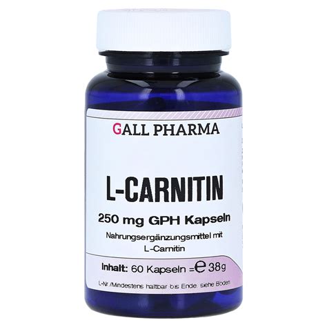 L-CARNITIN 250 mg Kapseln 60 Stück online bestellen - medpex ...