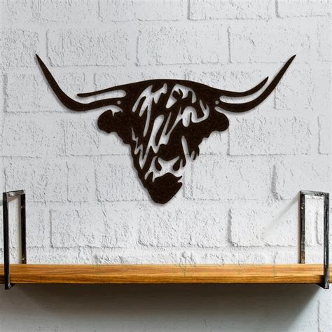 Highland Cow Metal Wall Art Rusty Rustic 2 Options De Etsy France