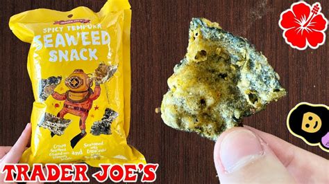 Spicy Tempura Seaweed Snack Trader Joes Product Review Youtube