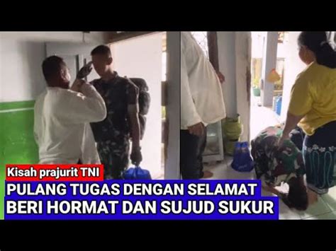 Momen Haru Saat Prajurit Tni Beri Kejutan Orang Tua Pulang Dari Tugas