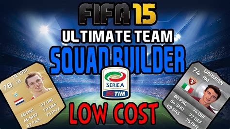 Fifa Serie A Buggata Low Cost Squad Builder Youtube