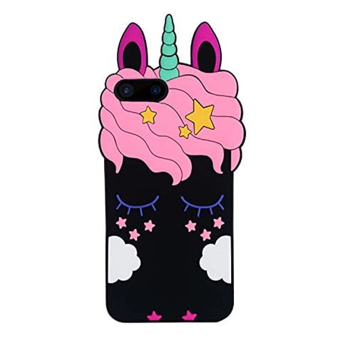 Joyleop Black Unicorn Case For Iphone 6 6s 7 8 4 7 Cartoon Soft Silicone Cute 3d Cool Cover