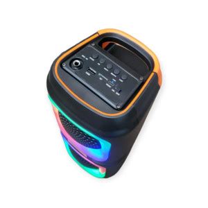 Boxa Portabila Cu Doua Difuzoare Lumini Rgb Acumulator MP3 USB