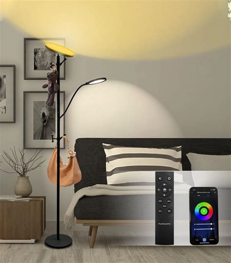 Ovensty RGB Coat Rack Floor Lamp LED Bright Modern Corner Floor Lamps