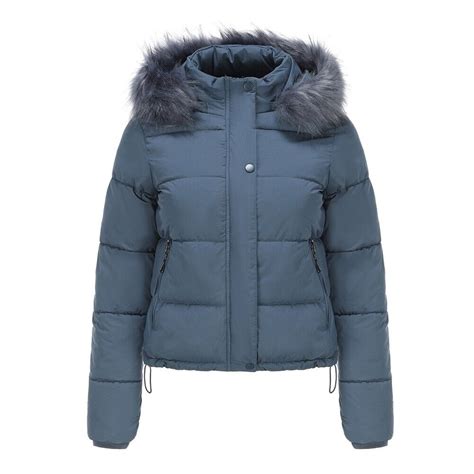 Manteau d hiver femme à la mode avec capuche en fourrure faxu et parka