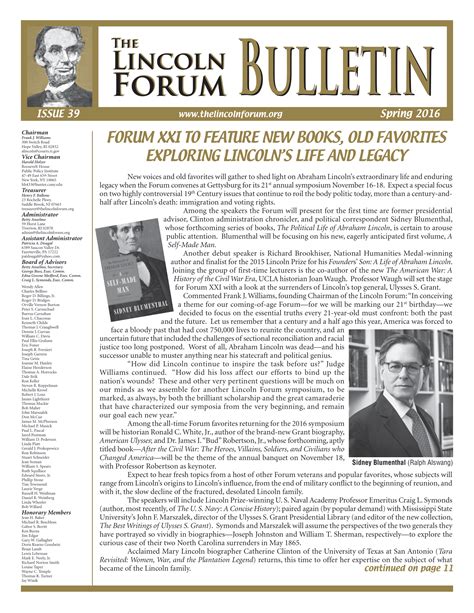 Bulletin The Lincoln Forum 8