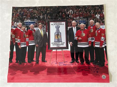 Lot Detail Bobby Hull Pierre Pilote Chicago Blackhawks Autographed