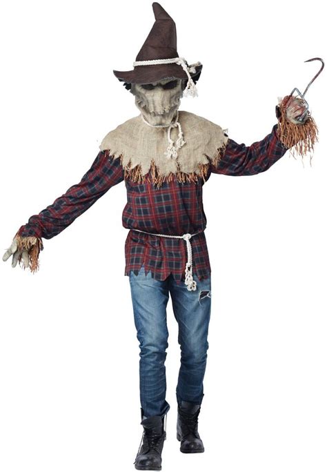 Adult Sadistic Scarecrow Scary Costume Horror Costume Mens Halloween Costumes Scary