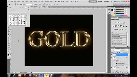 Photoshop Tutorial Gold Text Effect Youtube