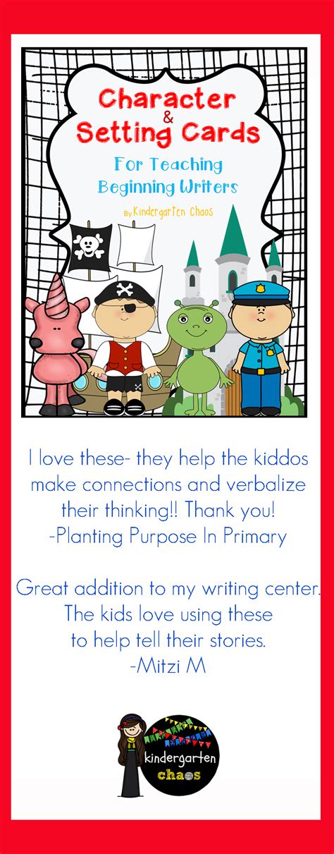 character cards starter kindergarten chaos