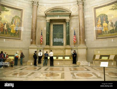 People Viewing Documents In The Rotunda The National Archives