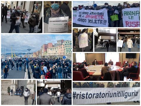 Covid Ristoratori In Protesta A Genova Traffico In Tilt Bloccata La