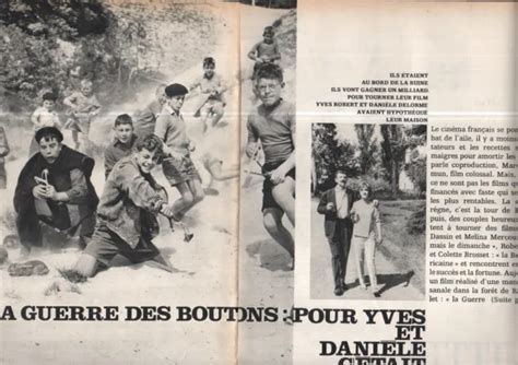 COUPURE DE PRESSE Clipping 1962 Guerre Des Boutons Yves Robert Delorme