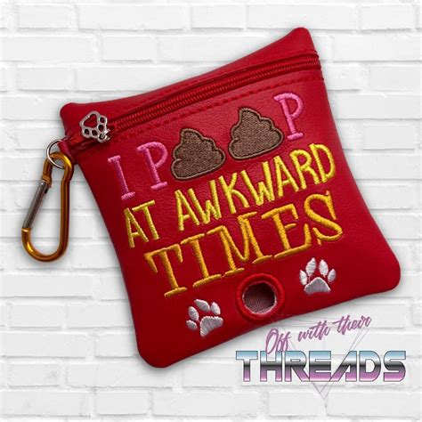 Digital Download 5x5 Awkward Times Poo Bag Zippered Bag And 4x4 Stand