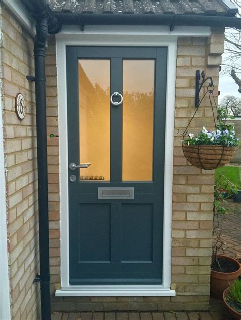 Timber Entrance Door Painted Farrow And Ball Downpipe Timber Front