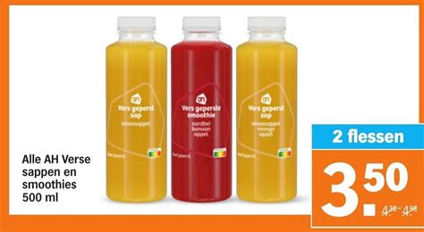 Alle Ah Verse Sappen En Smoothies Ml Aanbieding Bij Albert Heijn