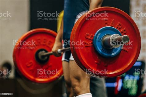 Male Athlete Powerlifter Exercise Deadlift In Powerlifting Competition