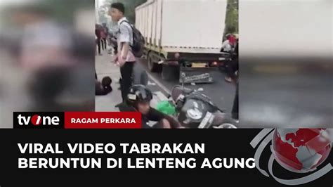 Kecelakaan Beruntun Di Lenteng Agung Pengendara Motor Lawan Arah