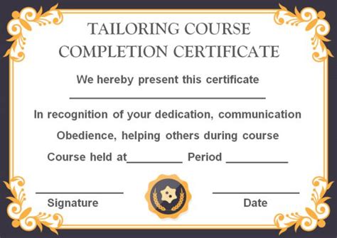 Sewing Certificate Template Templates Designed For Sewing