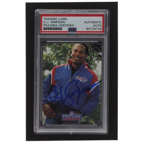 O J Simpson Signed Pro Line Portraits Ret Psa Pristine