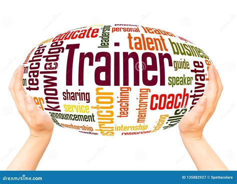 Trainer Word Cloud Hand Sphere Concept Stock Image Image Of Creative