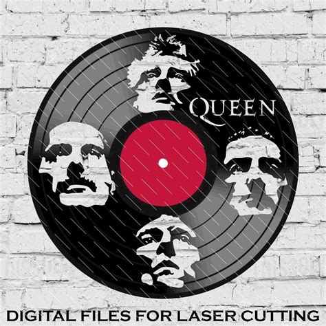 Queen Laser Cut Vinyl Lp Record Template Files Included Psd Ai 