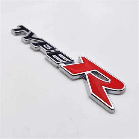 Buy Chrome Metal Type R Logo Car Emblem Premium D Racing Sport Badge