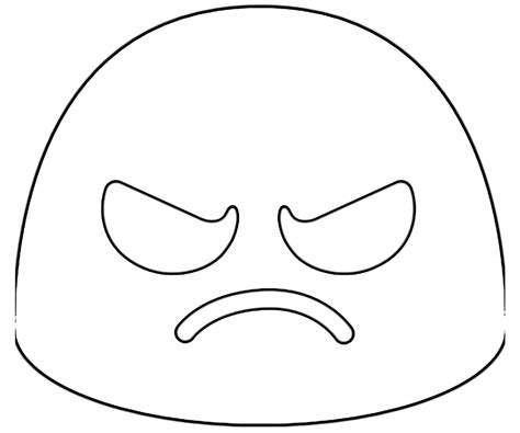 Google Emoji Angry Coloring Pages Coloring Cool