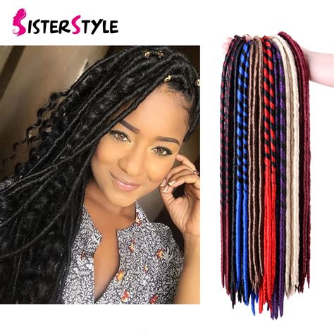 18inch 24 Strands 100g Pack Faux Locs Crochet Hair Dreadlocks Hair