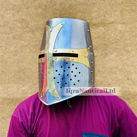 Medieval Crusader Helmet Templar Helmet Templar Knight Helmet With