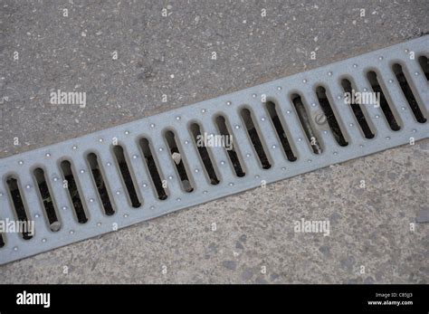 Long Drainage Grill Stock Photo Royalty Free Image Alamy