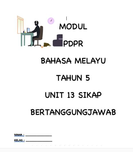 Modul PDPR BM Tahun 5 Unit 13 Sikap Bertanggungjawab Sumber Pendidikan