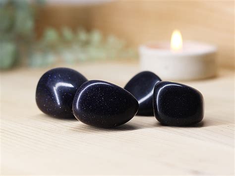 Blue Goldstone Tumblestone Surrender To Happiness