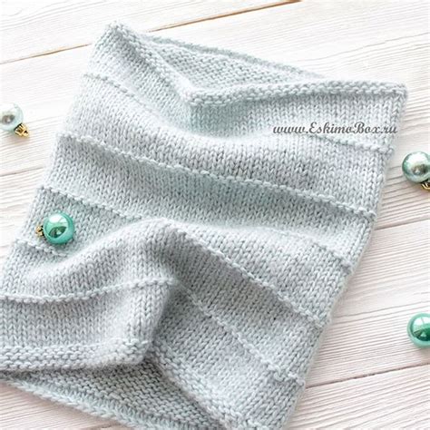 Снуд из Sandnes garn Silk mohair в дуэте с Sandnes garn Duo - Мастер ...