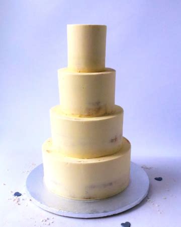 Tier Semi Naked Wedding Cake Karen S Cakes