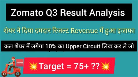 Upper Circuit Zomato Q Results Zomato Results Today