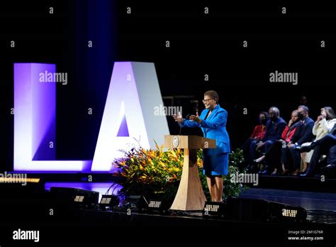 Mayor Karen Bass Democrat Of Los Angeles California Speaks During