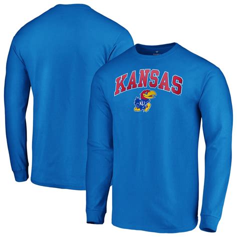 Mens Fanatics Branded Royal Kansas Jayhawks Campus Long Sleeve T Shirt