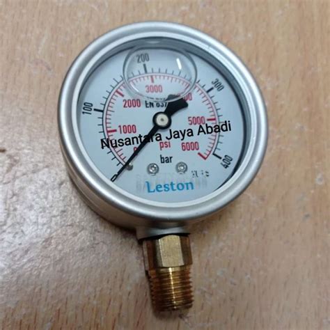 Promo Pressure Gauge Stainless 2 1 2 Inchi 400 Bar 6000 Psi Safety