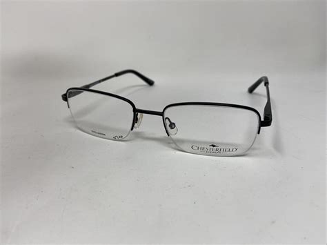 Chesterfield Titanium Eyewear Ch 891t 003 Black 5219140 Half Rim V872 Ebay