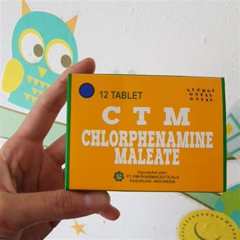 Jual Ctm Chlorpheniramine Maleate Untuk Alergi Dus Tablet Shopee