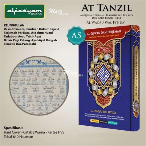 Jual Alquran Latin Terjemah Per Kata Ukuran A Doa Para Nabi Kode