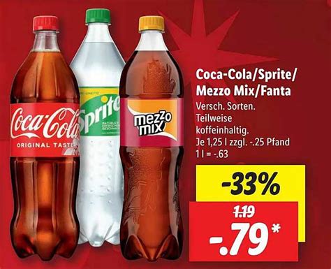 Coca Cola Sprite Mezzo Mix Fanta Angebot Bei Lidl Prospekte De