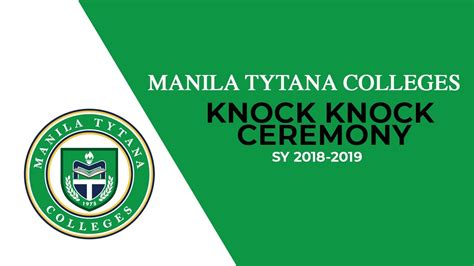 Manila Tytana Colleges Knock Knock SY 2018 2019 YouTube