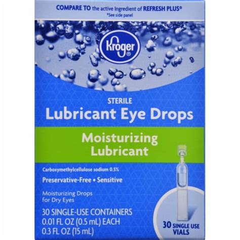 Kroger® Moisturizing Lubricant Eye Drops 30 Ct 001 Fl Oz Fred Meyer