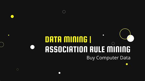 Data Mining Association Rule Buy Computer Data Youtube