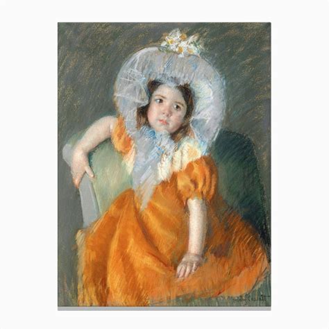 Margot In Orange Dress 1902 Mary Cassatt Canvas Print By Fy Classic