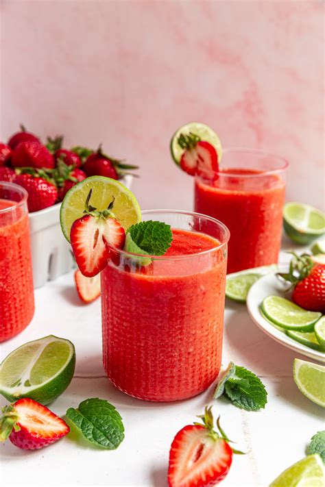 Strawberry Daiquiri Mocktail Easy Healthy