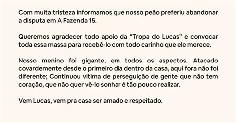 Entenda O Que Fez Lucas Souza Desistir De A Fazenda