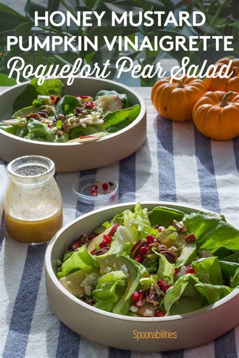 Pumpkin Honey Mustard Vinaigrette On Roquefort Salad